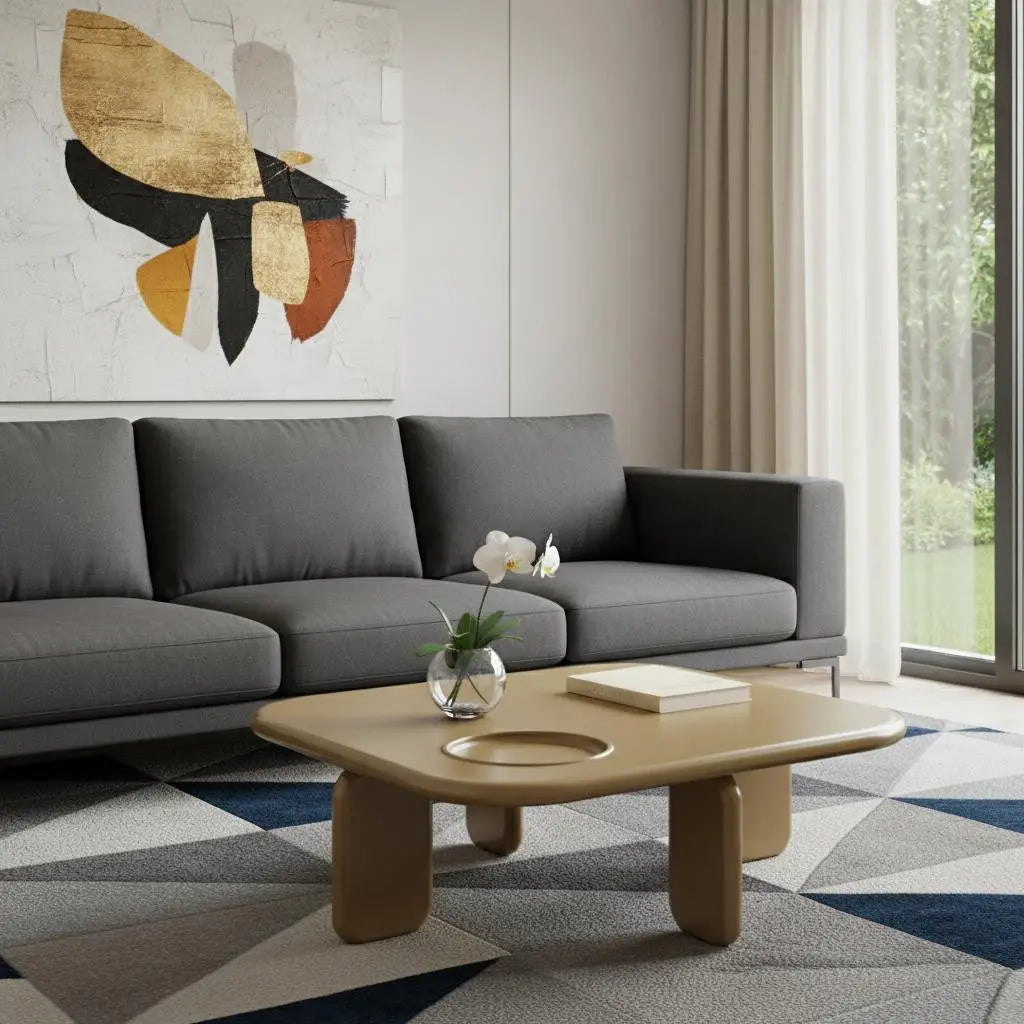 35" Golden Brown Wood Square Coffee Table Homeroots Living Room