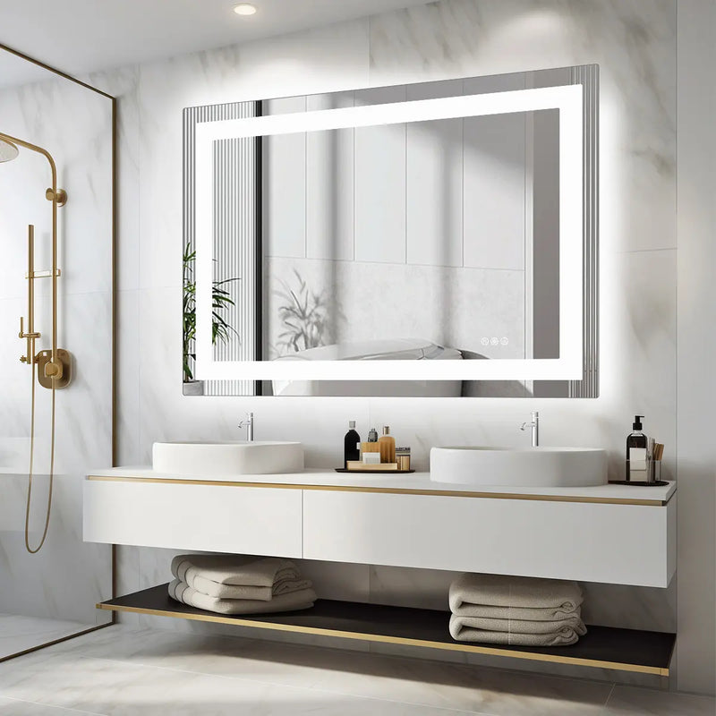 35" Lighted Frameless Bathroom Vanity Mirror Homeroots Bed & Bath