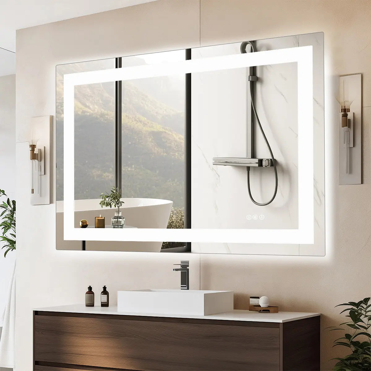 35" Lighted Frameless Bathroom Vanity Mirror Homeroots Bed & Bath
