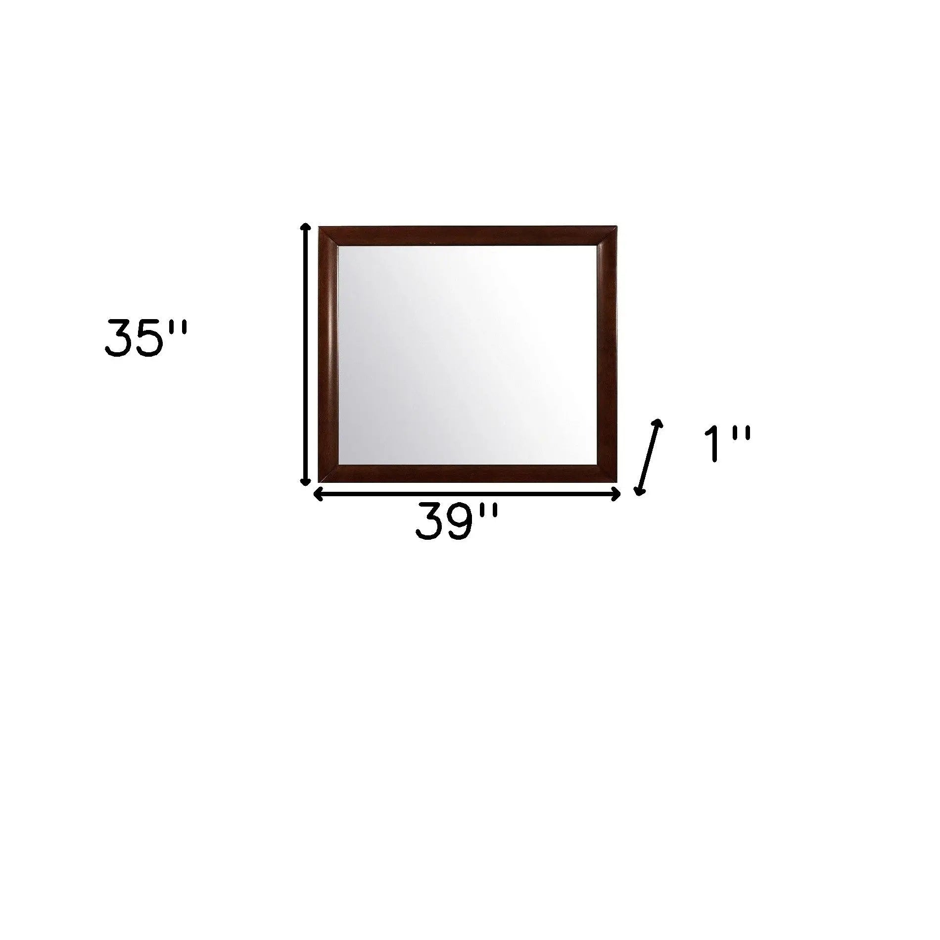 35" Merlot Framed Accent Mirror Homeroots Bed & Bath