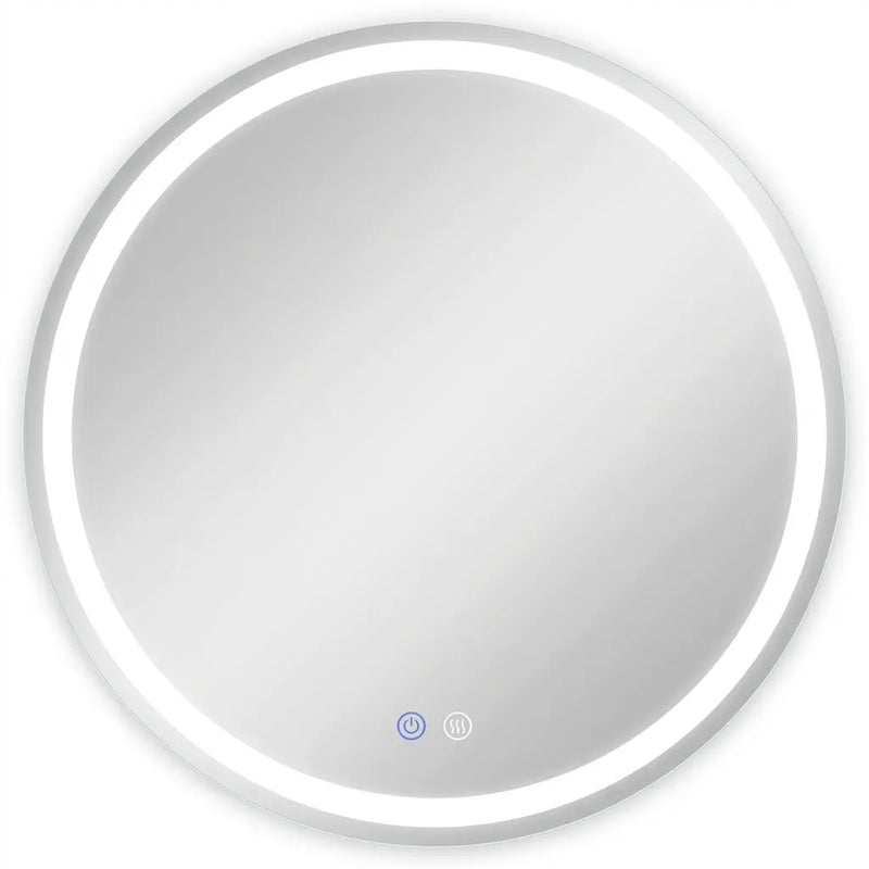 35" Round Lighted Frameless Anti Fog Bathroom Vanity Mirror Homeroots Bed & Bath