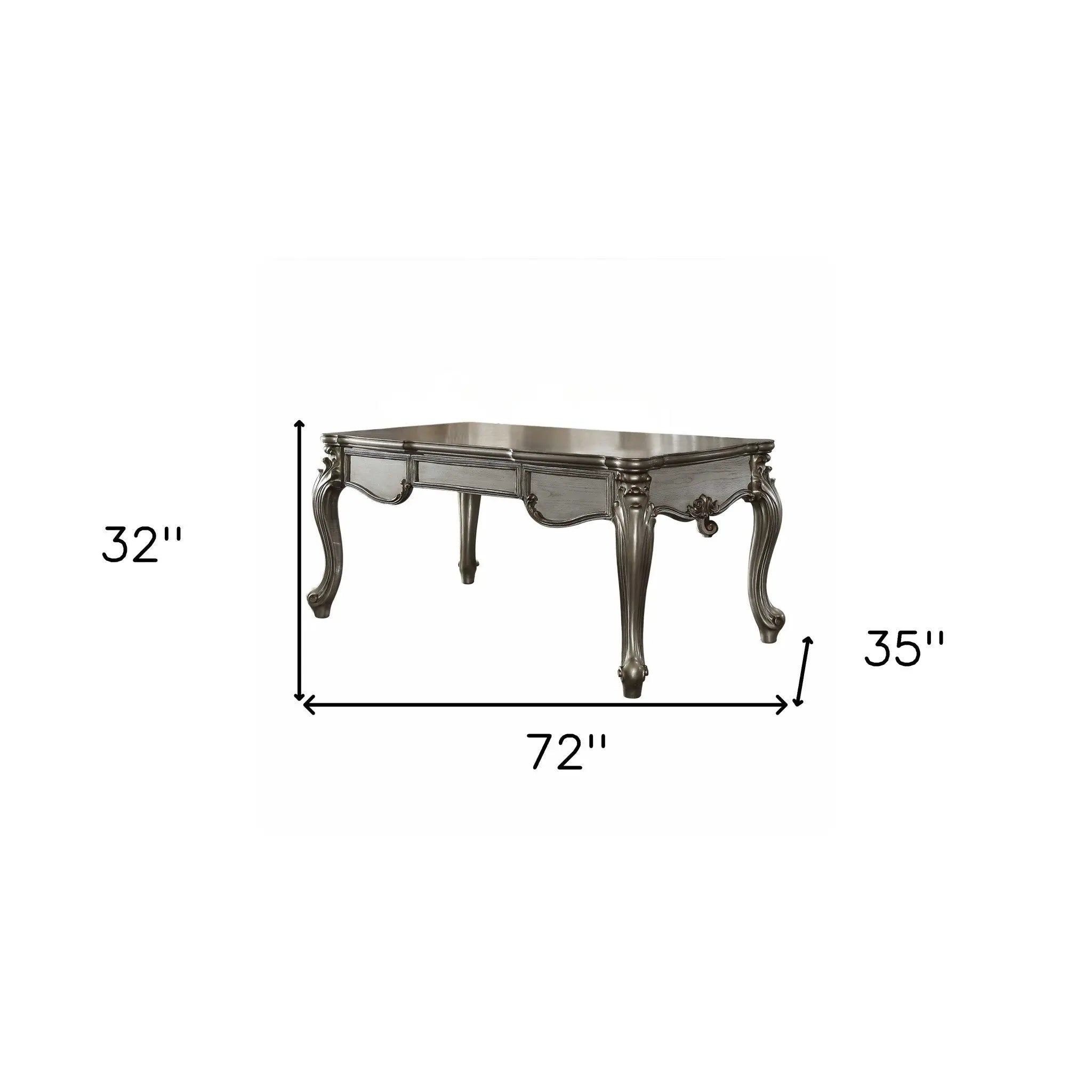 35" Silver Executive Desk - GreatEagleInc