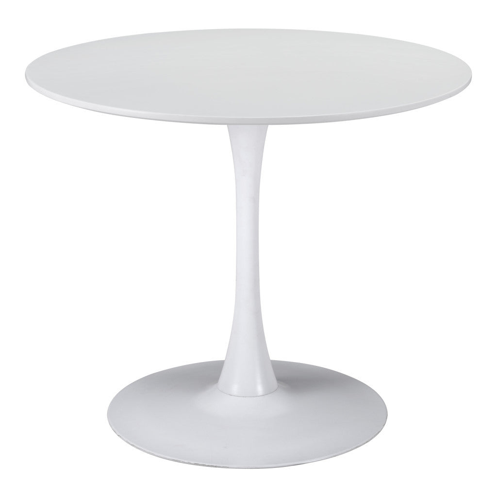 35" Steel Pedestal Base Dining Table - GreatEagleInc