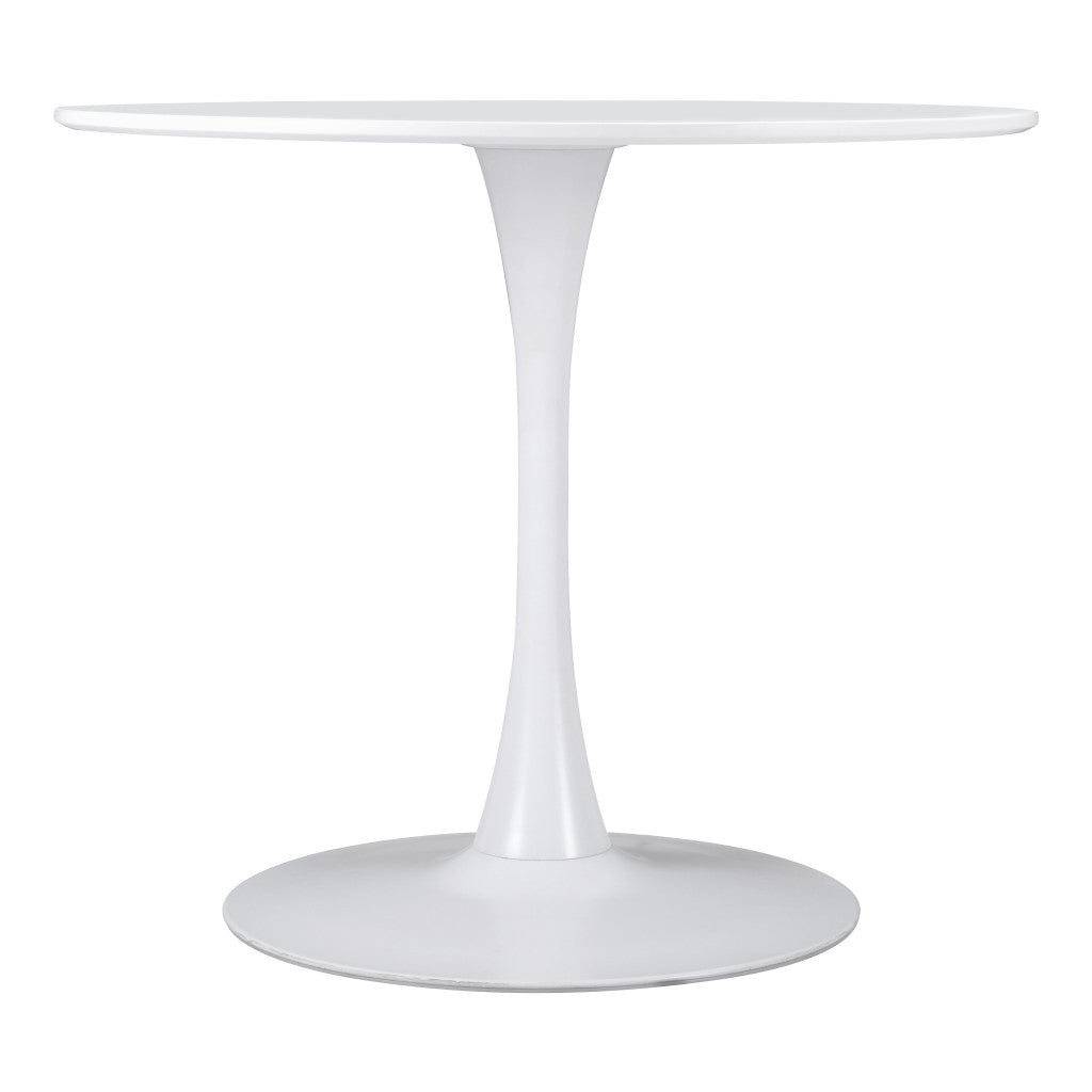 35" Steel Pedestal Base Dining Table - GreatEagleInc
