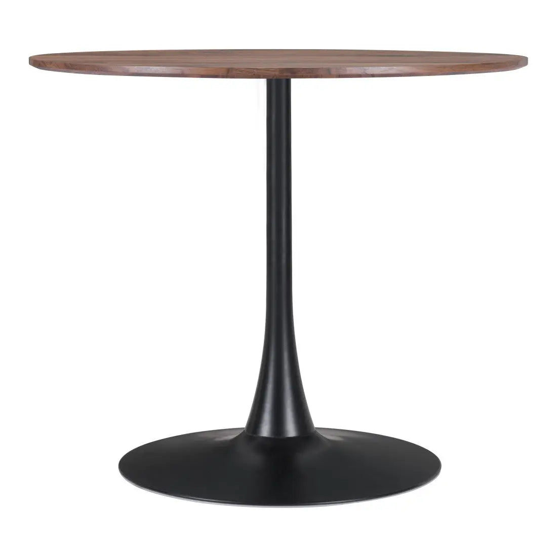 35" Steel Pedestal Base Dining Table Homeroots Kitchen & Dining