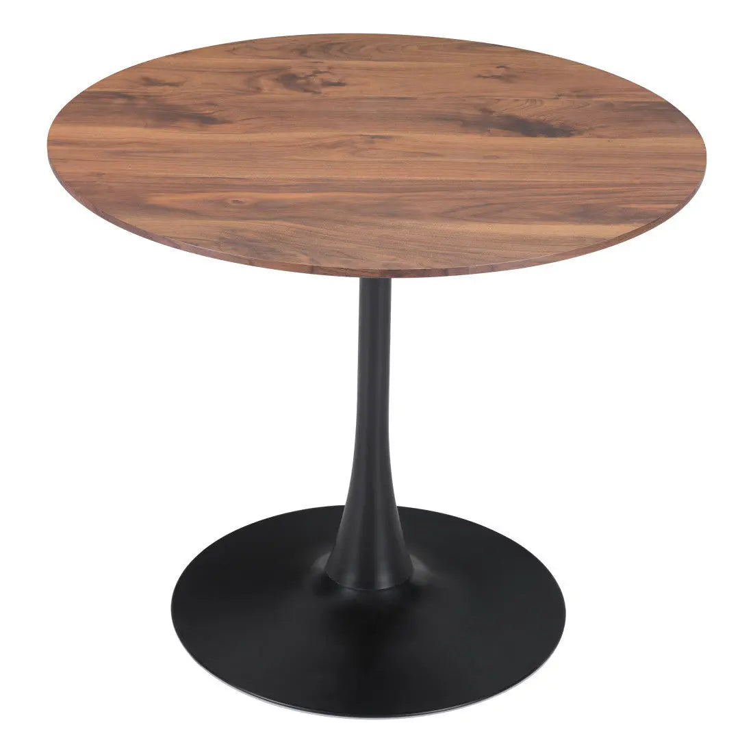 35" Steel Pedestal Base Dining Table Homeroots Kitchen & Dining