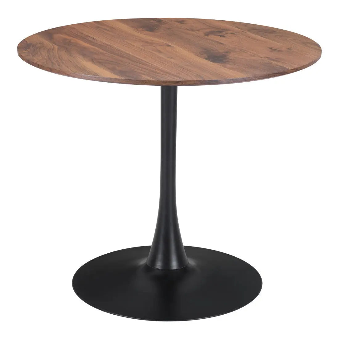 35" Steel Pedestal Base Dining Table Homeroots Kitchen & Dining