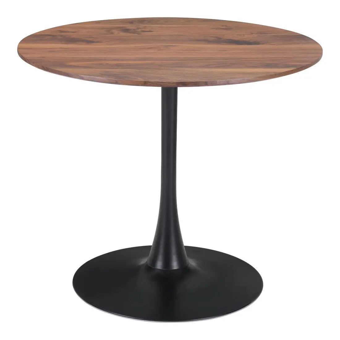 35" Steel Pedestal Base Dining Table Homeroots Kitchen & Dining