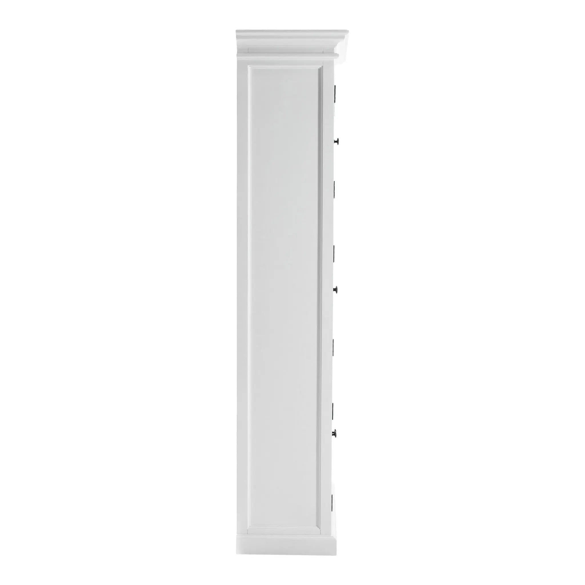 35" White Solid Wood Frame Standard Accent Cabinet With Six Shelves Homeroots Kitchen & Dining
