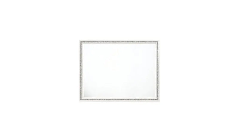 35" White Wood Framed Mounted Dresser Mirror Homeroots Bed & Bath