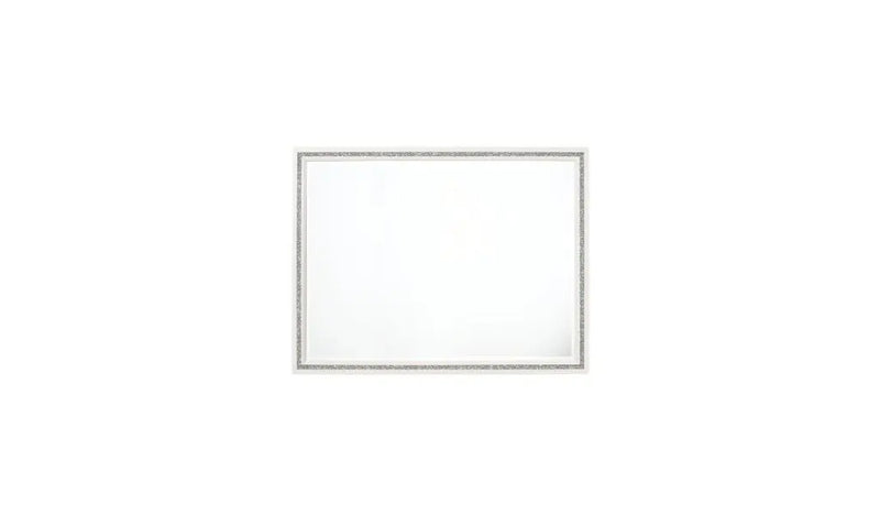35" White Wood Framed Mounted Dresser Mirror Homeroots Bed & Bath