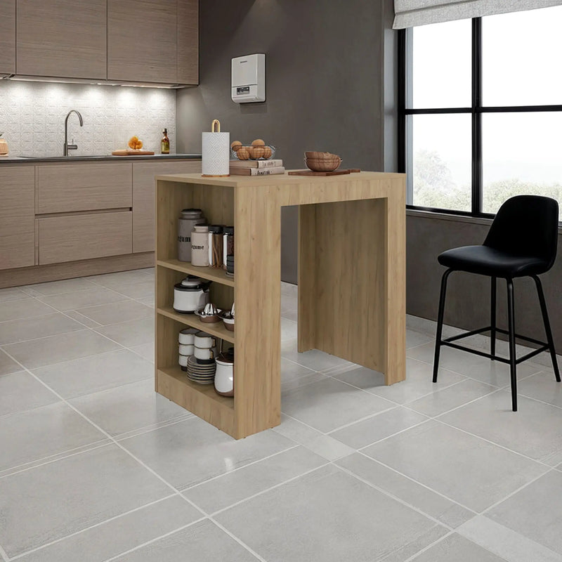 36" Beige Wood Kitchen Island Homeroots Kitchen & Dining