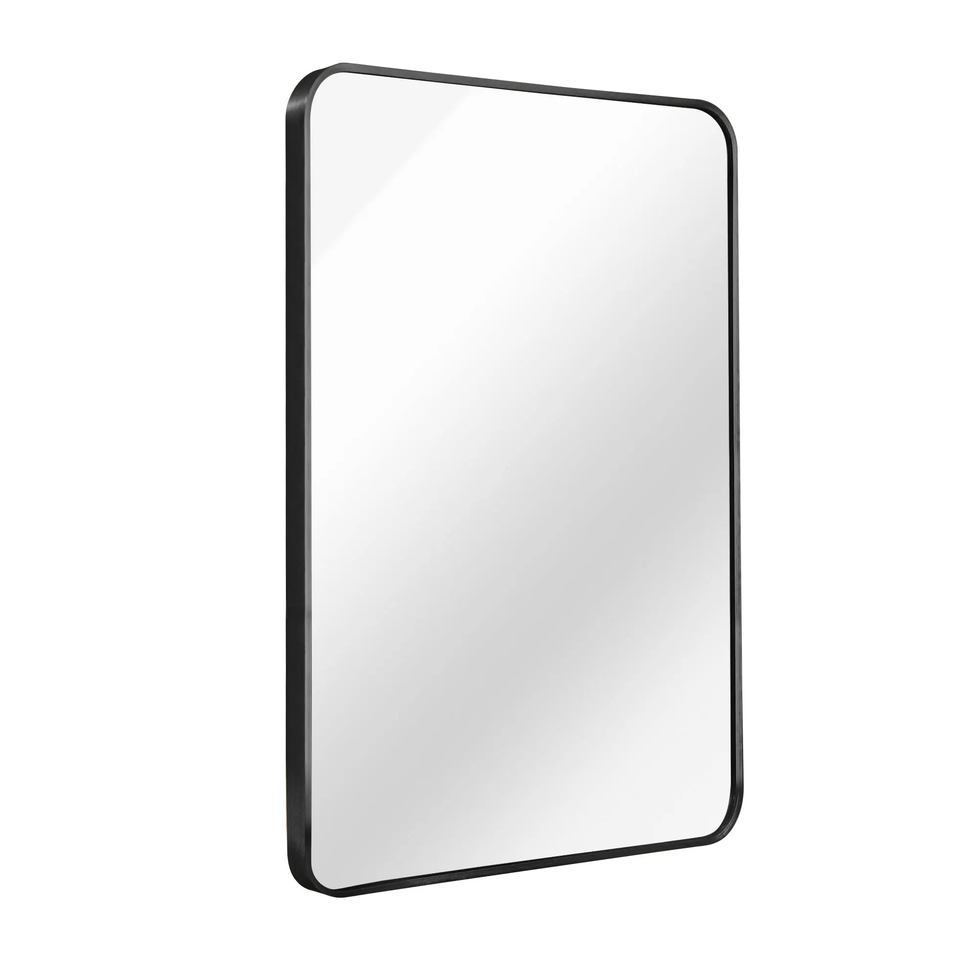 36" Black Aluminum Framed Accent Mirror Homeroots Bed & Bath