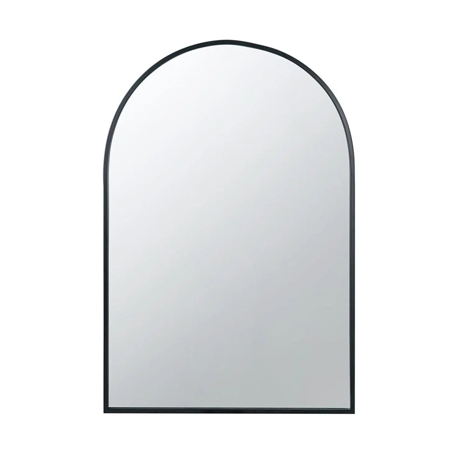 36" Black Arch Metal Framed Accent Mirror Homeroots Bed & Bath