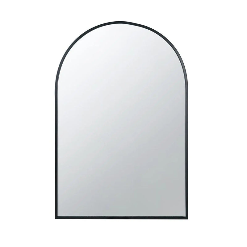 36" Black Arch Metal Framed Accent Mirror Homeroots Bed & Bath