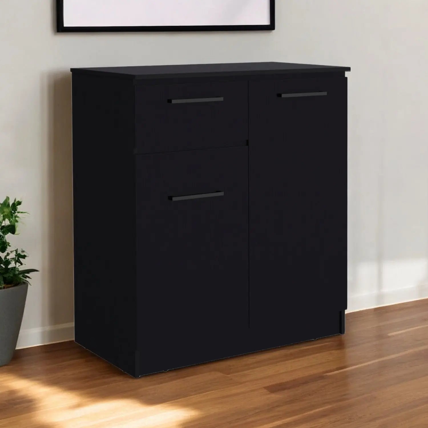 36" Black Drawer Combo Dresser Homeroots Bed & Bath