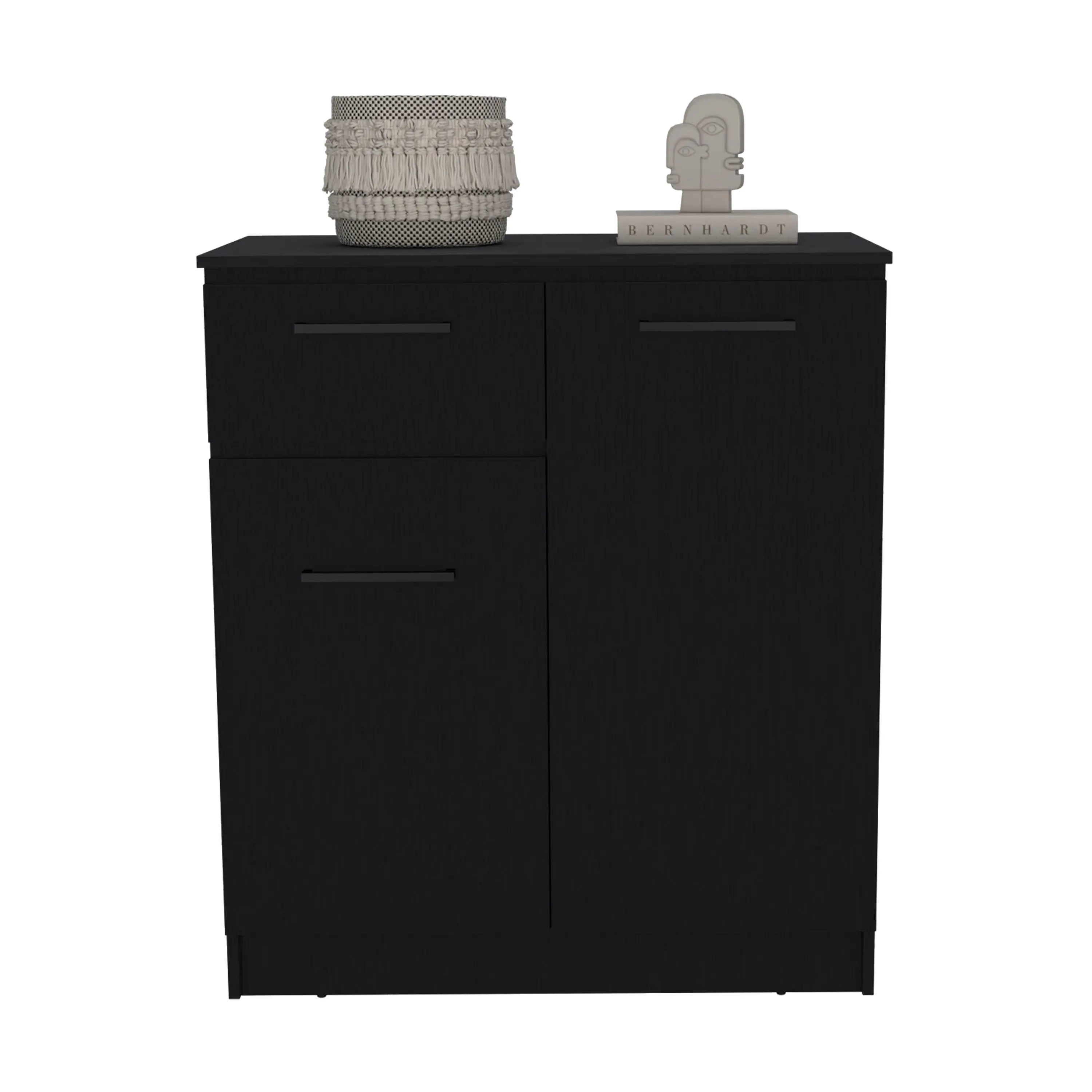 36" Black Drawer Combo Dresser Homeroots Bed & Bath