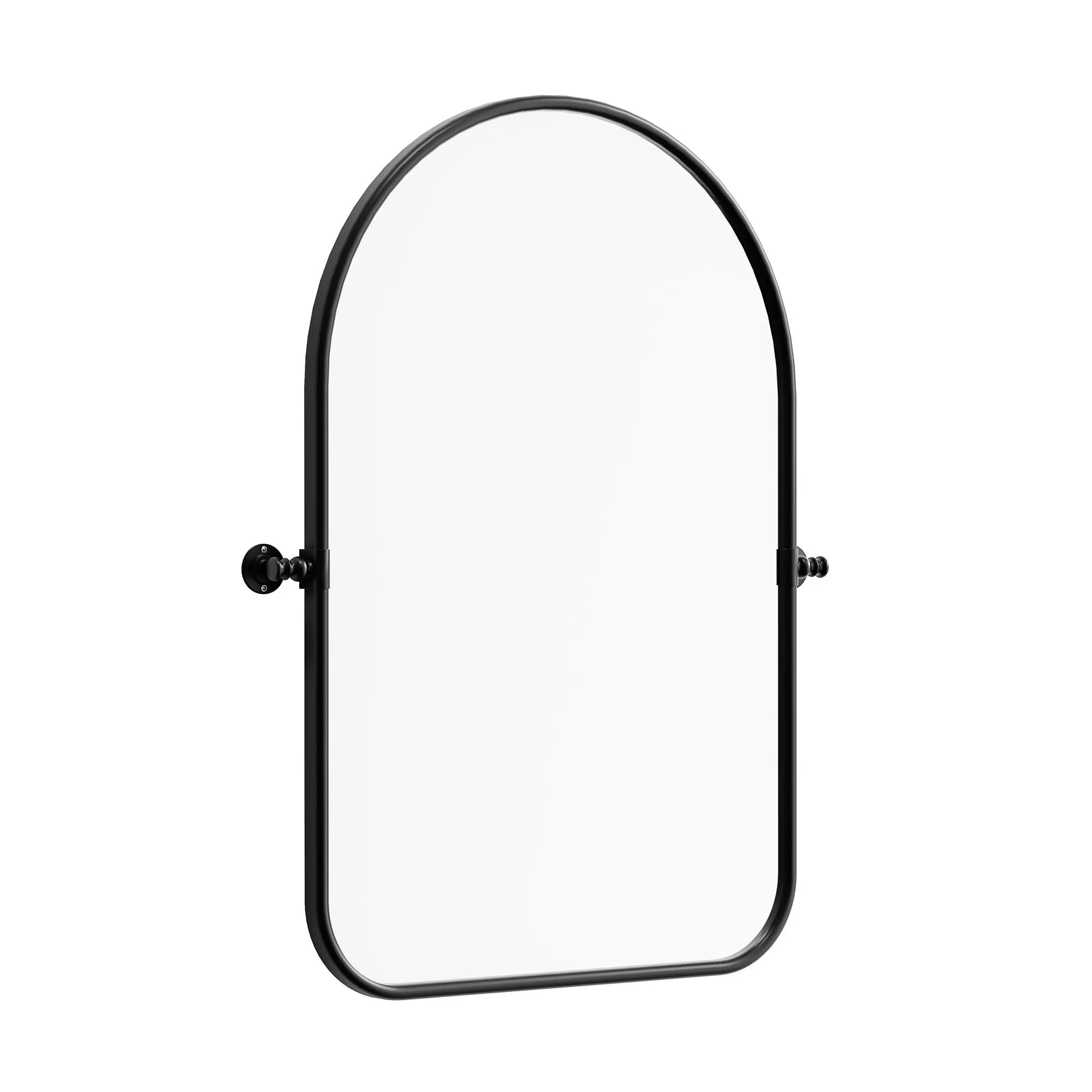 36" Black Metal Arch Framed Accent Mirror Homeroots Bed & Bath