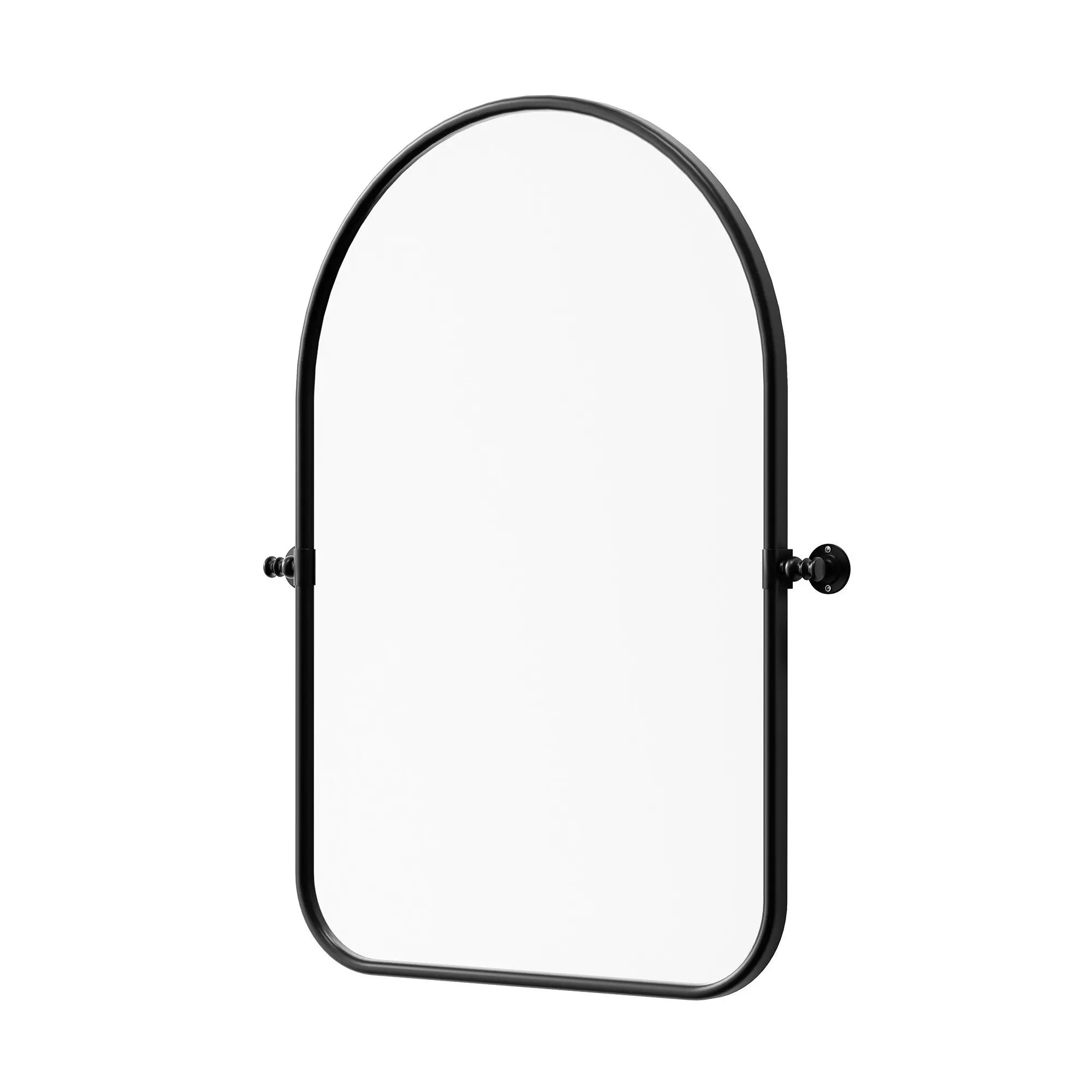 36" Black Metal Arch Framed Accent Mirror Homeroots Bed & Bath
