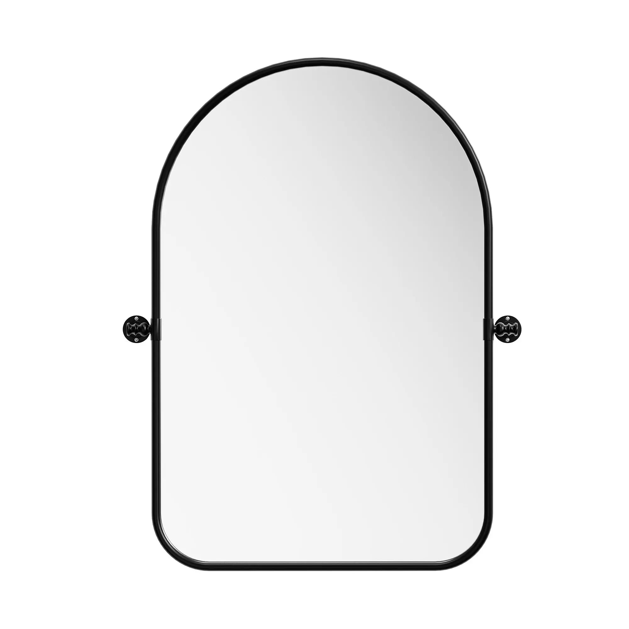 36" Black Metal Arch Framed Accent Mirror Homeroots Bed & Bath