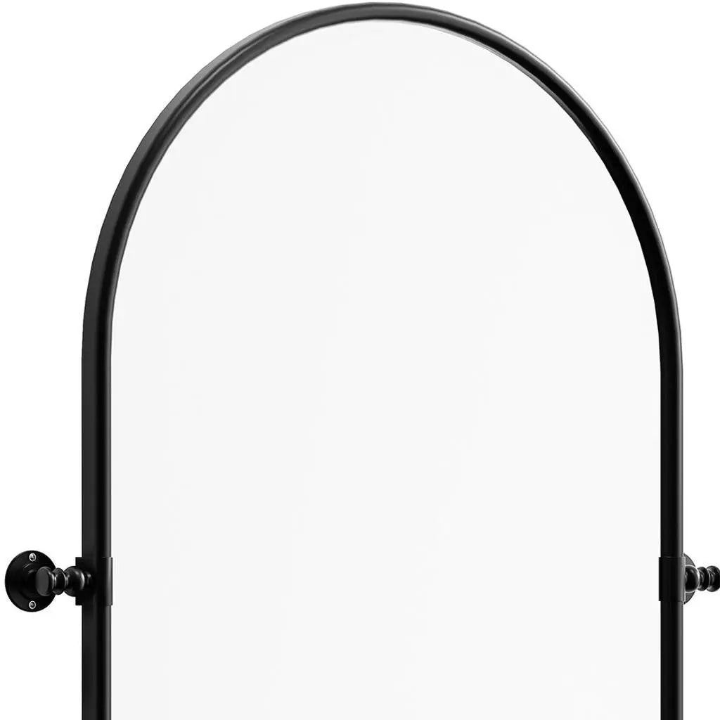 36" Black Metal Arch Framed Accent Mirror Homeroots Bed & Bath