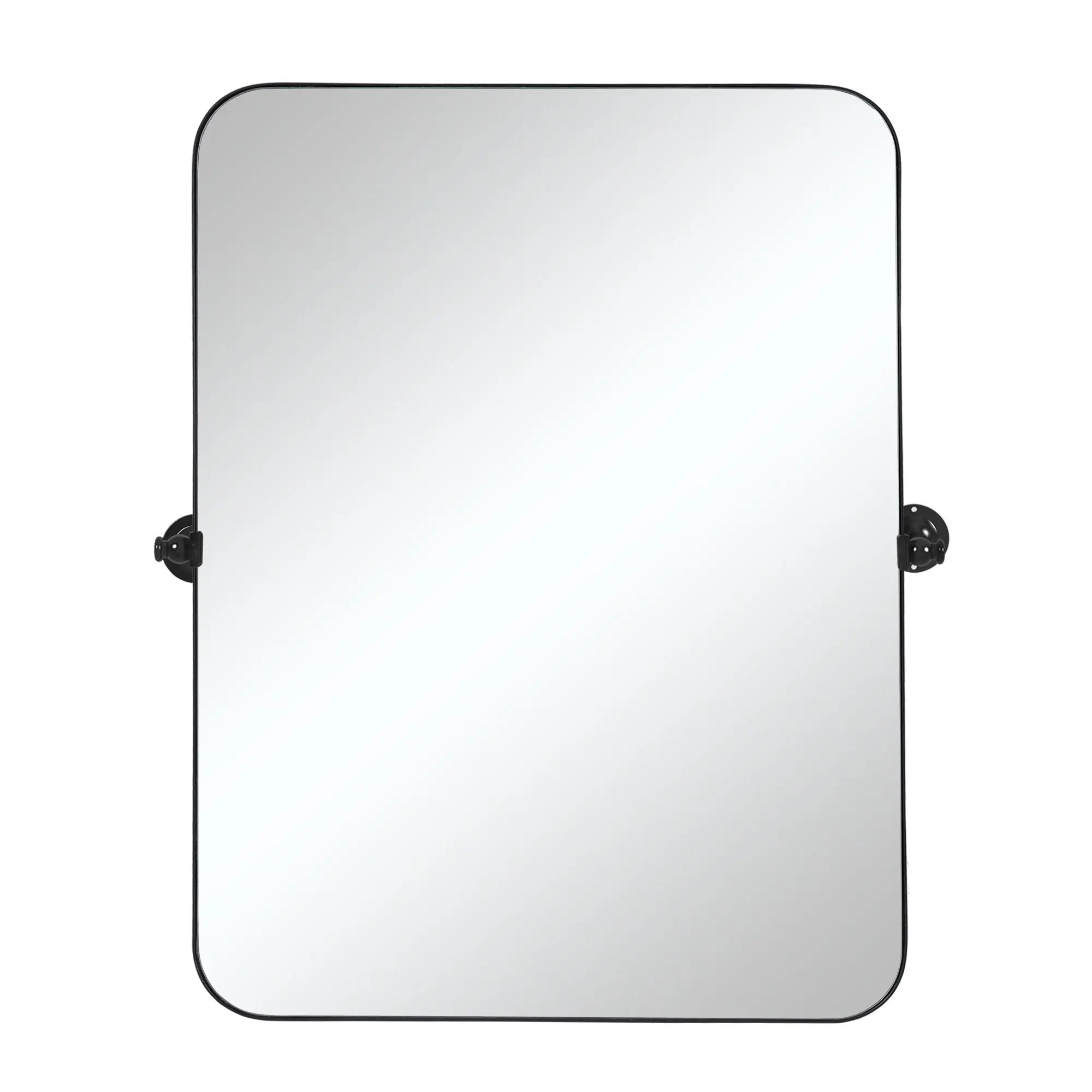 36" Black Metal Tilting Framed Accent Mirror Homeroots Bed & Bath