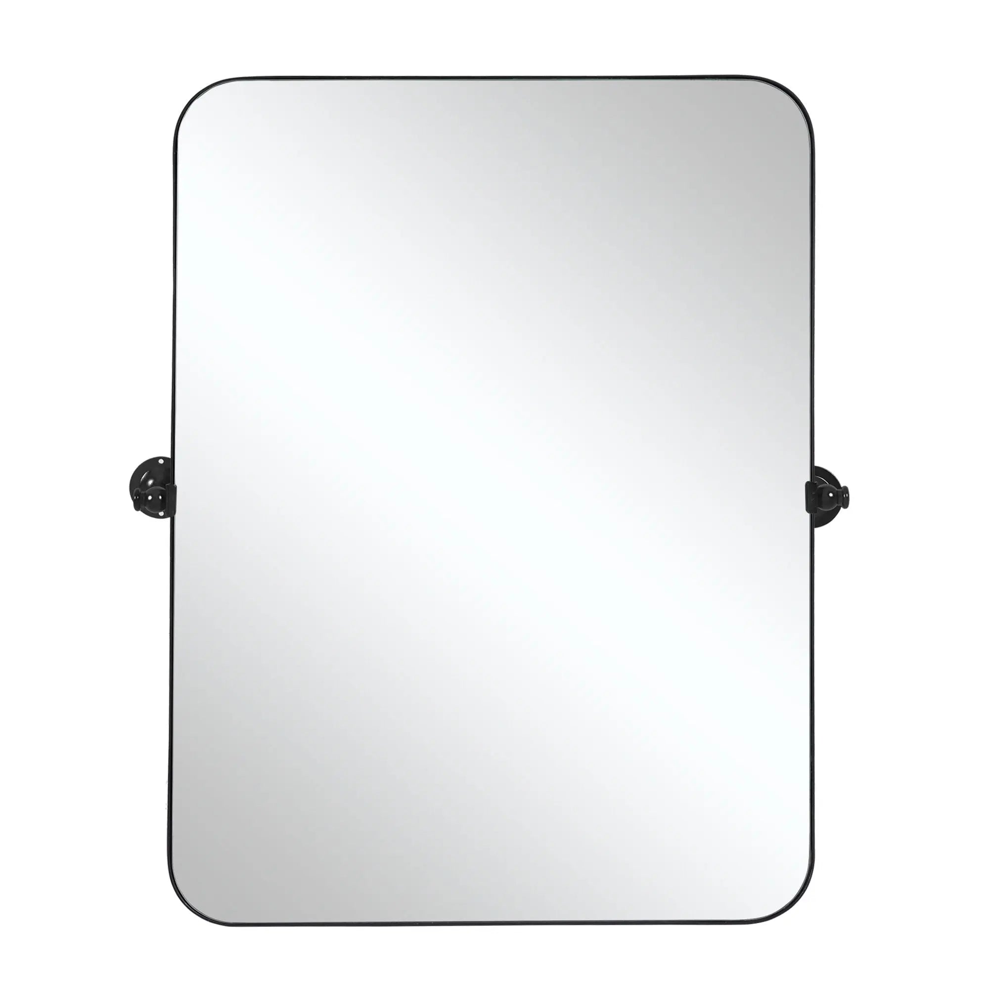 36" Black Metal Tilting Framed Accent Mirror Homeroots Bed & Bath