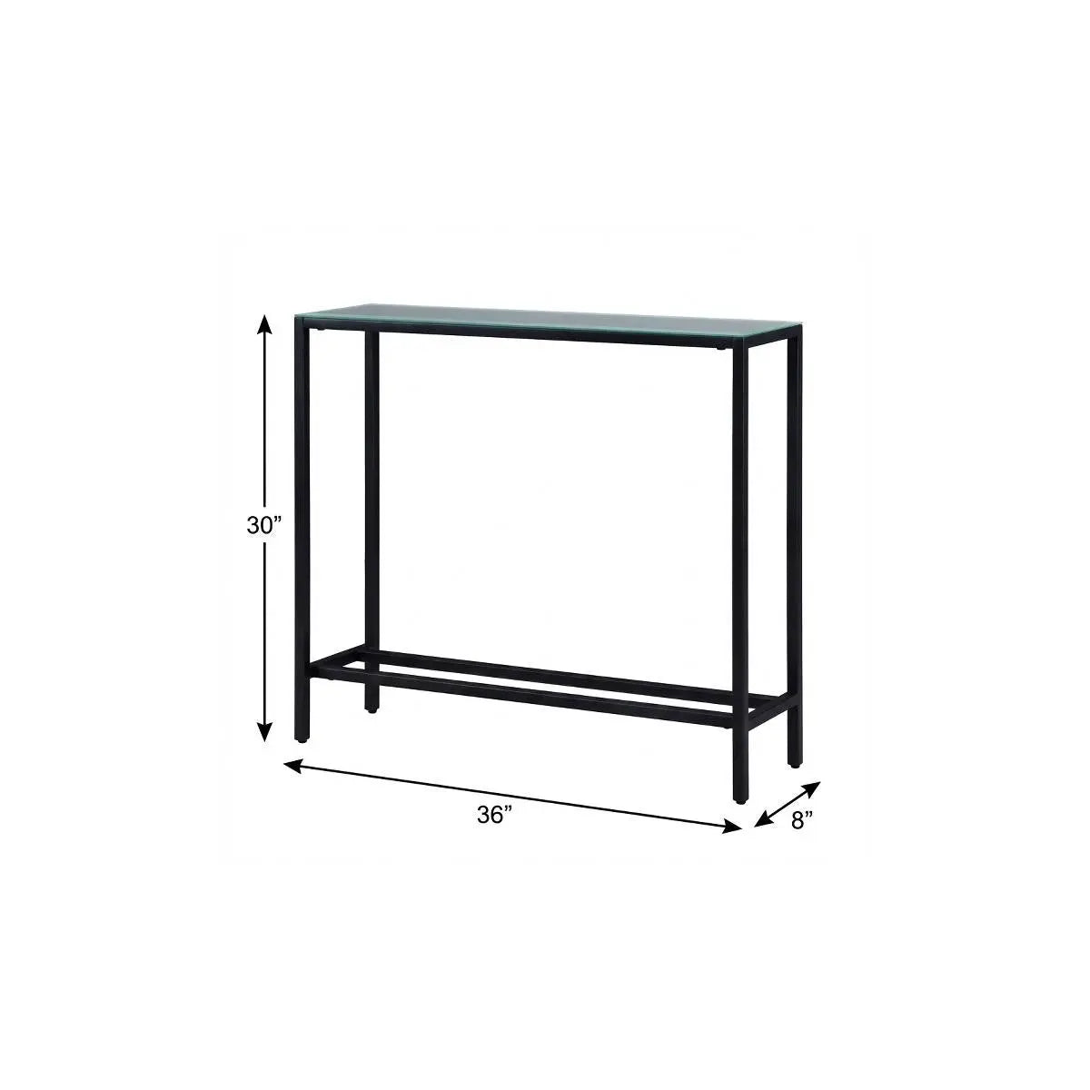 36" Black Mirrored Glass Console Table Homeroots Living Room