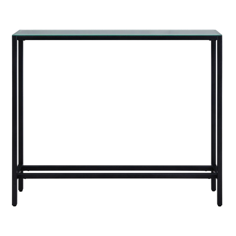 36" Black Mirrored Glass Console Table Homeroots Living Room