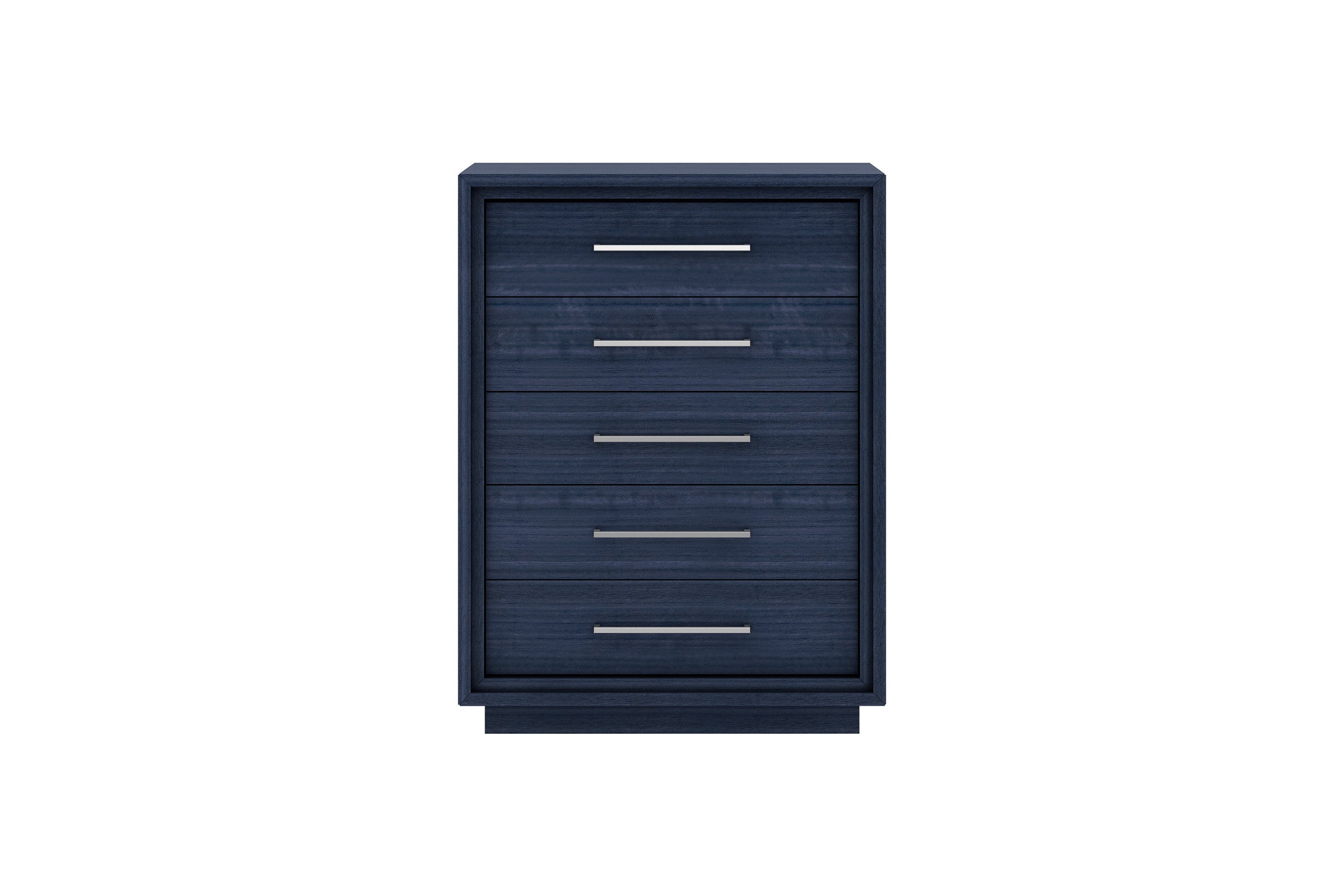 36" Blue Wood Five Drawer Gentlemens Chest - GreatEagleInc