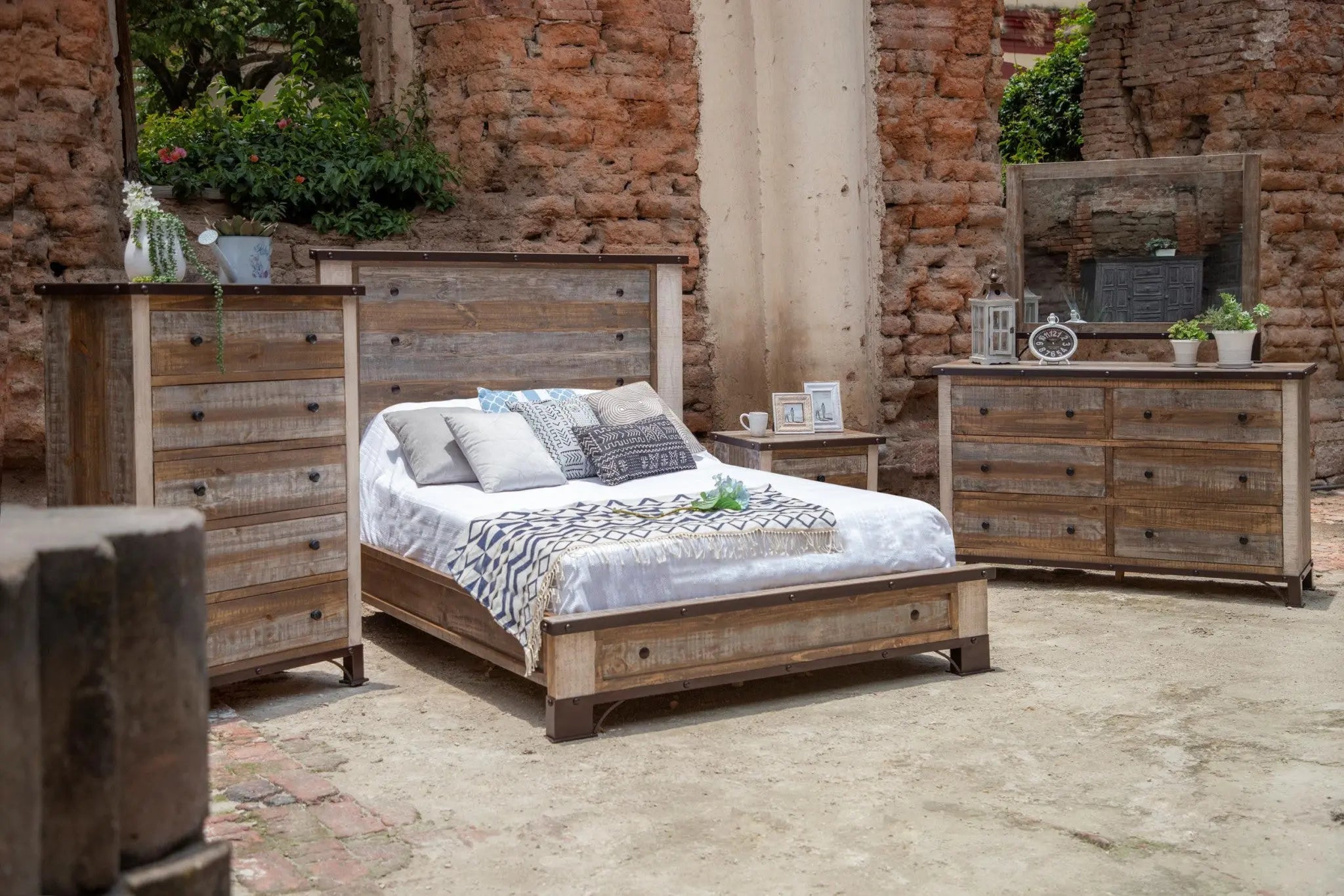 36" Brown Solid Wood Five Drawer Chest - GreatEagleInc