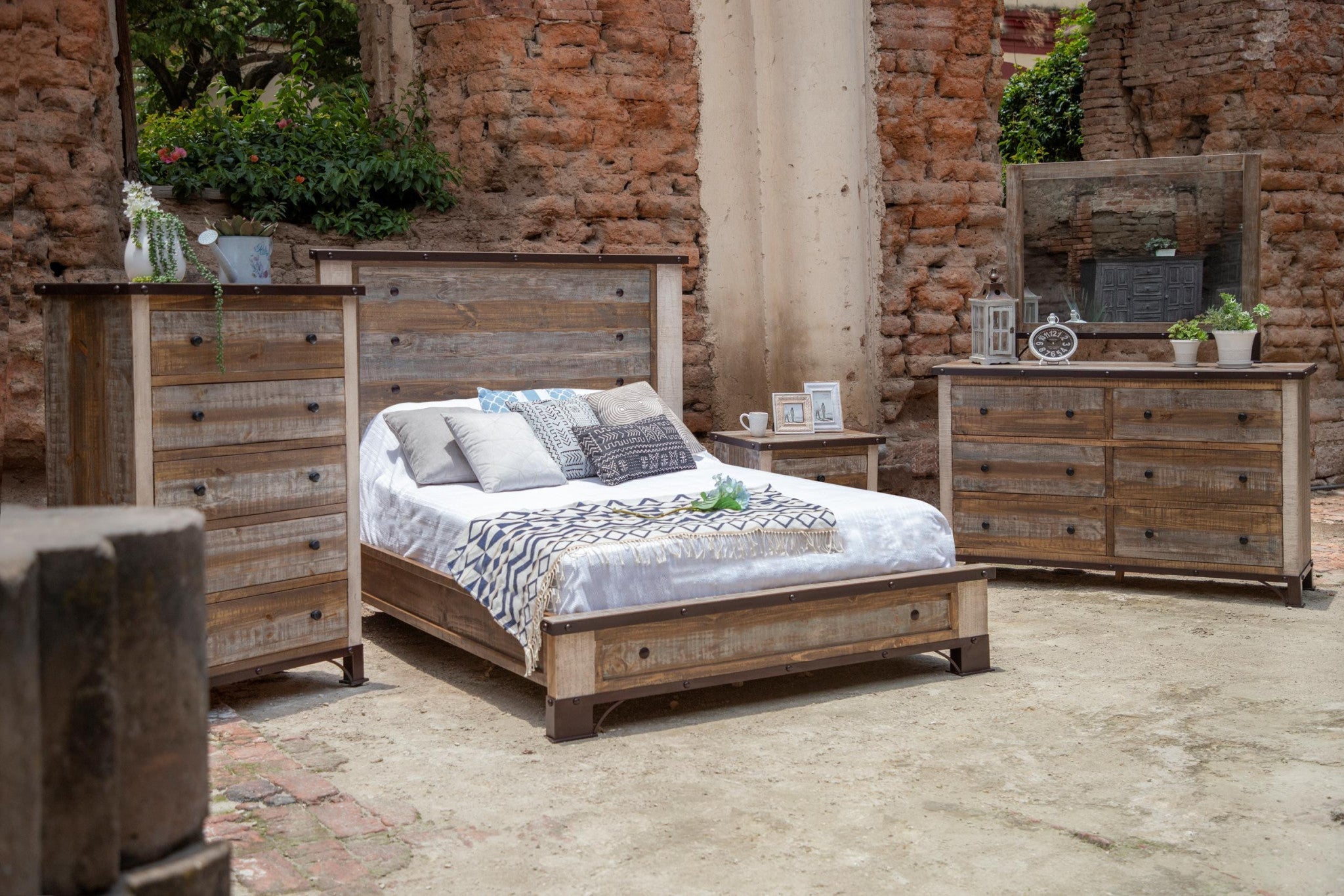 36" Brown Solid Wood Five Drawer Chest - GreatEagleInc