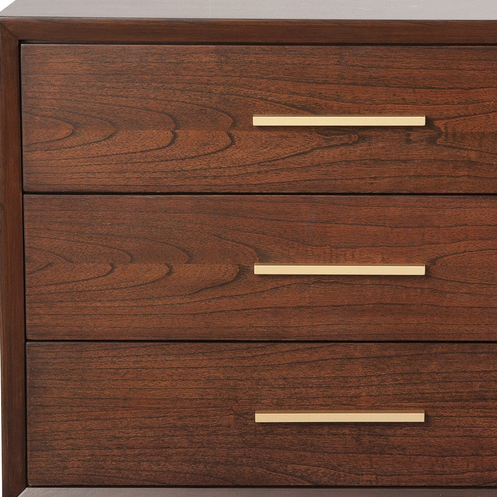 36" Brown Solid Wood Three Drawer Dresser - GreatEagleInc