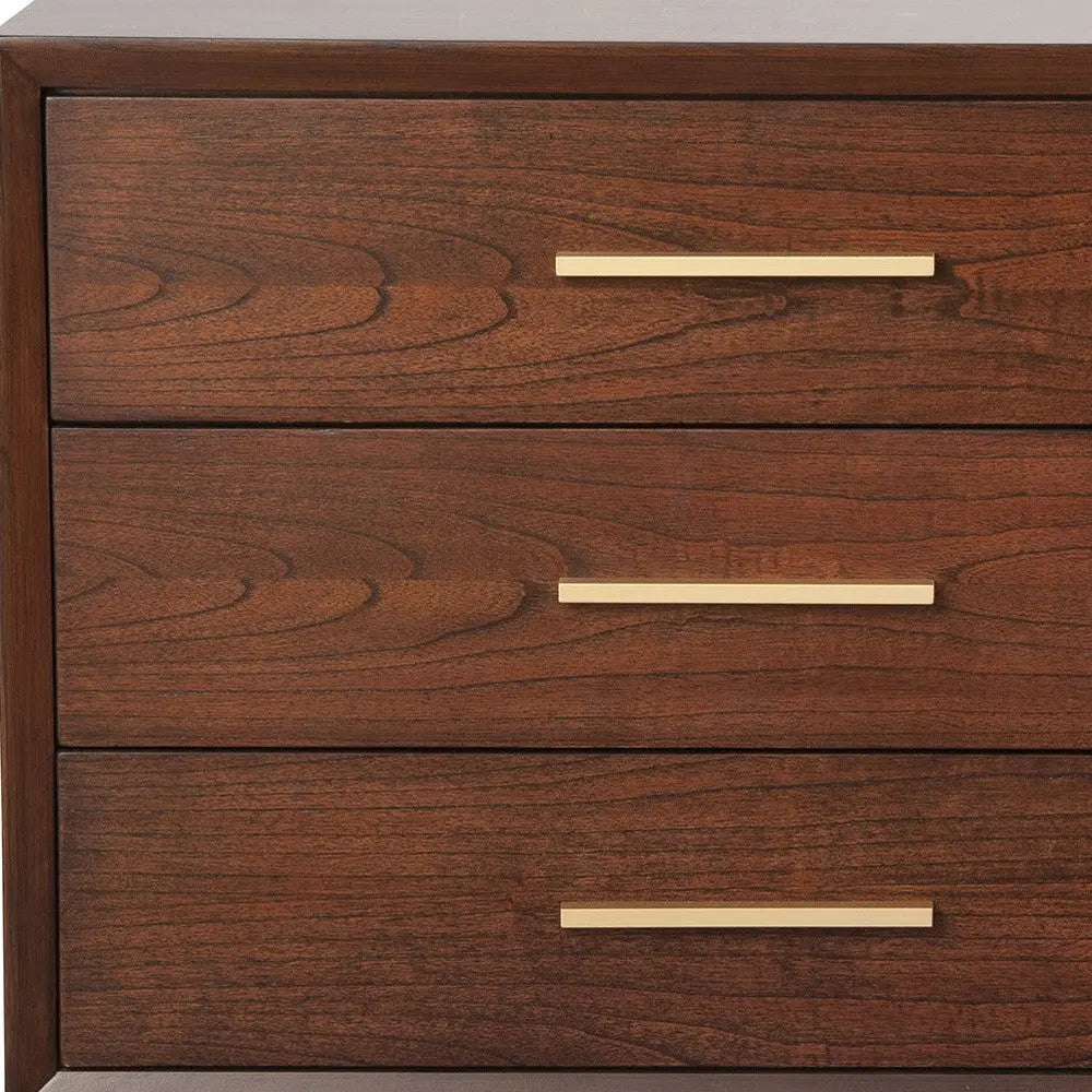 36" Brown Solid Wood Three Drawer Dresser - GreatEagleInc