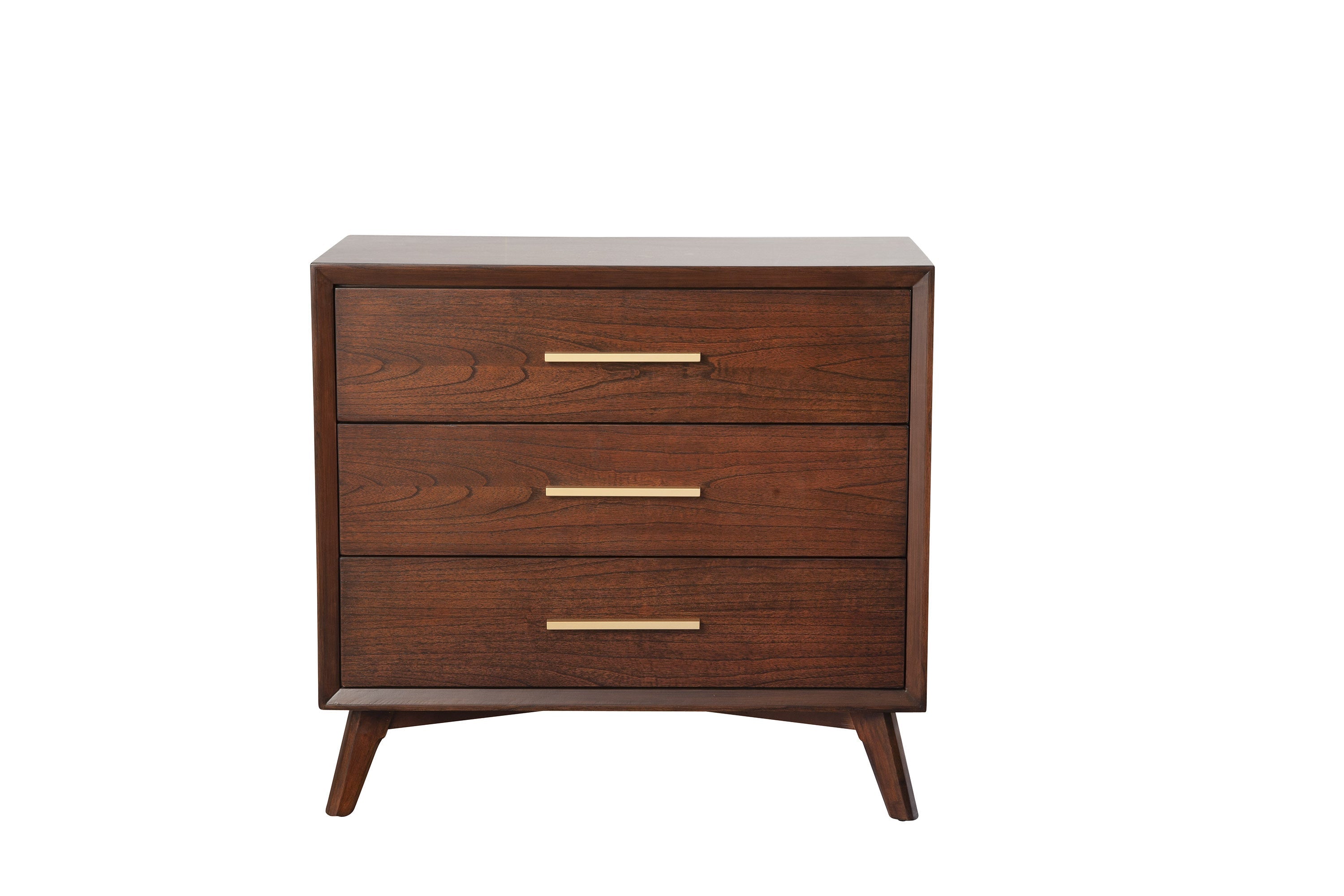 36" Brown Solid Wood Three Drawer Dresser - GreatEagleInc