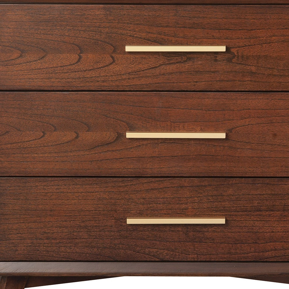 36" Brown Solid Wood Three Drawer Dresser - GreatEagleInc