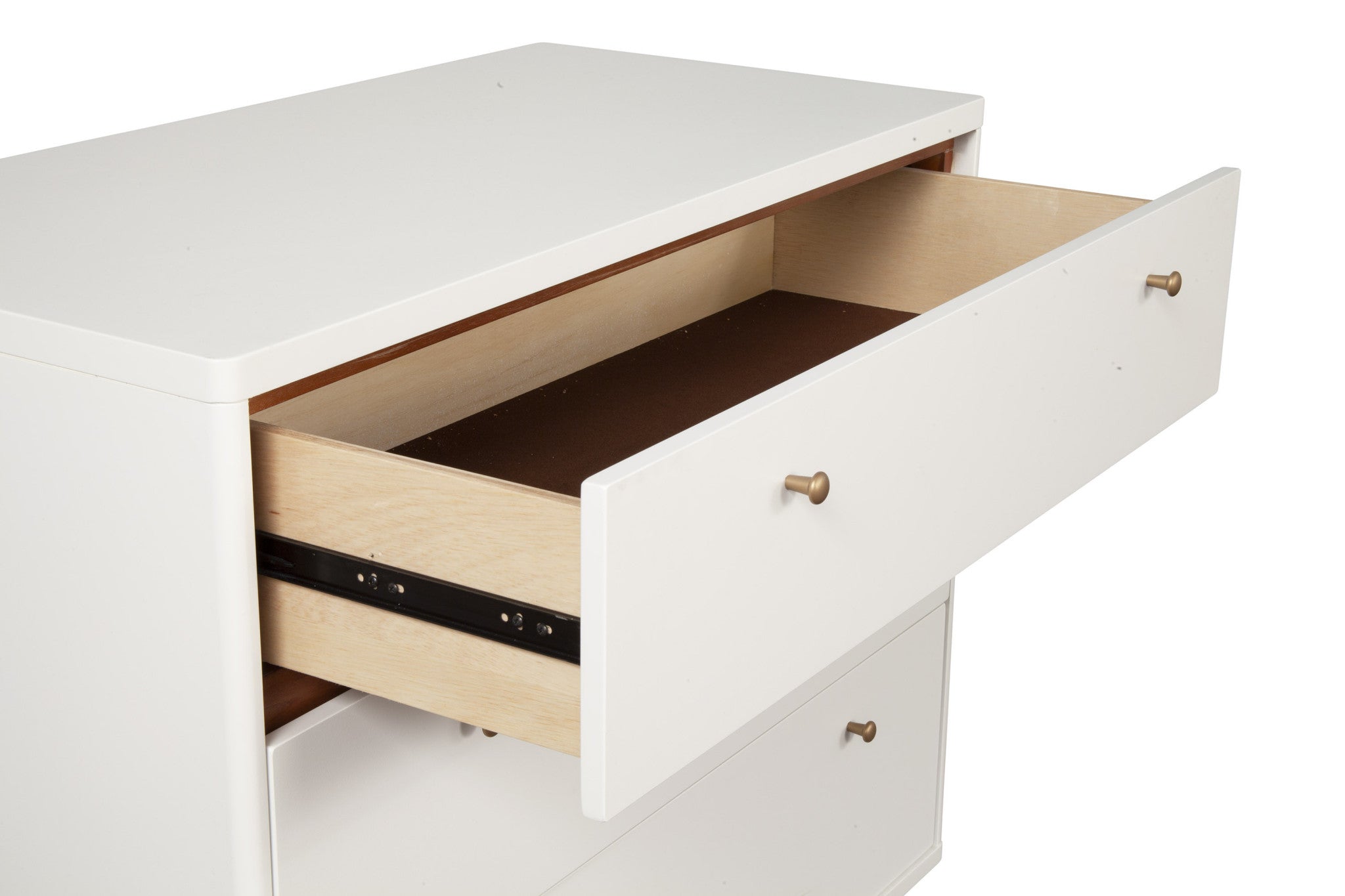 36" Brown and White Solid Wood Three Drawer Chest - GreatEagleInc