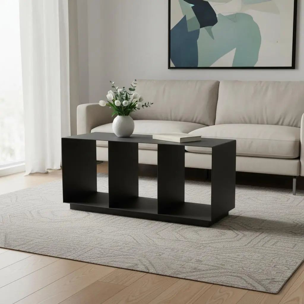 36" Charcoal Aluminum Outdoor Coffee Table Homeroots Outdoor