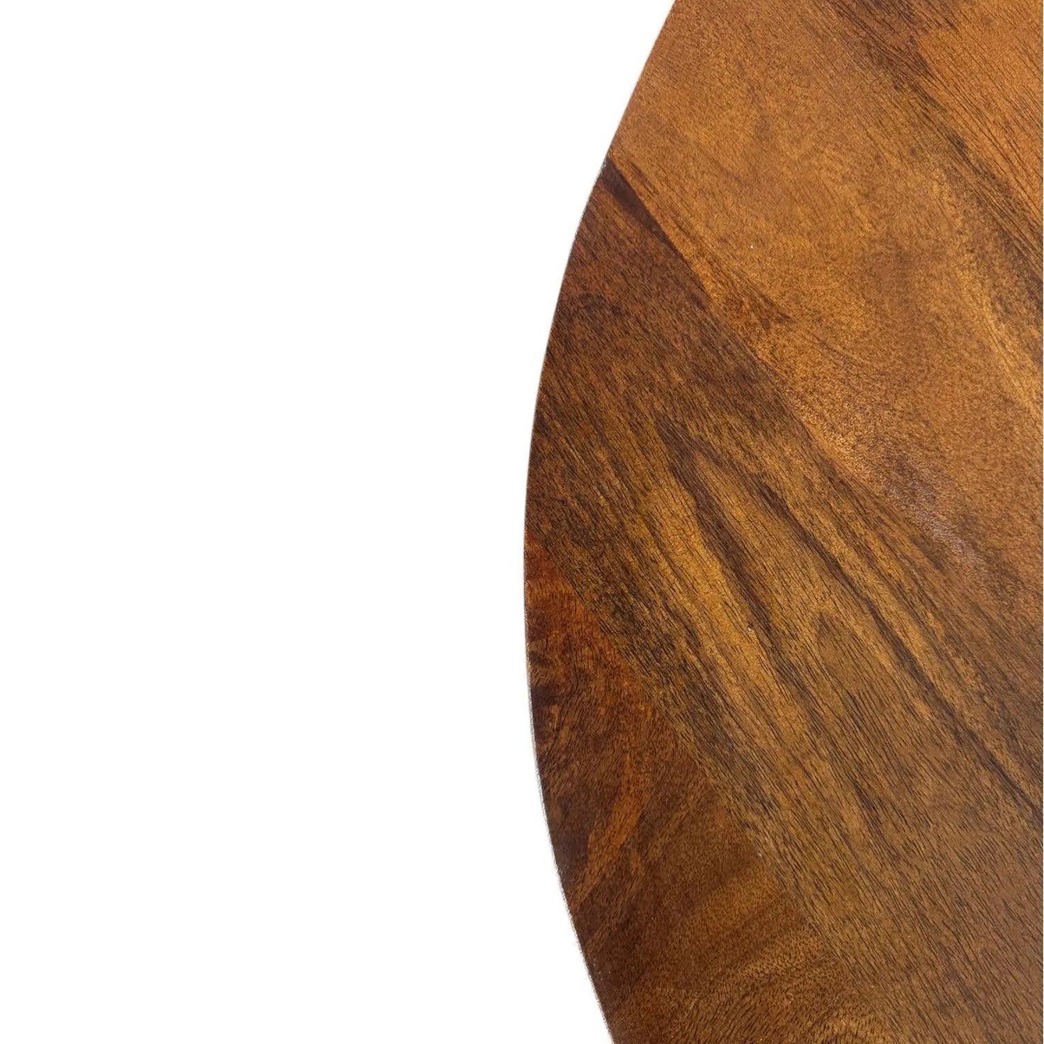 36" Chestnut Solid Wood Round Solid Drum Coffee Table Homeroots Living Room