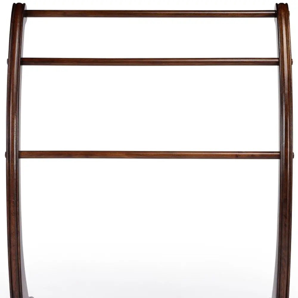 36" Deep Cherry Brown Wood Blanket Stand Homeroots Organization