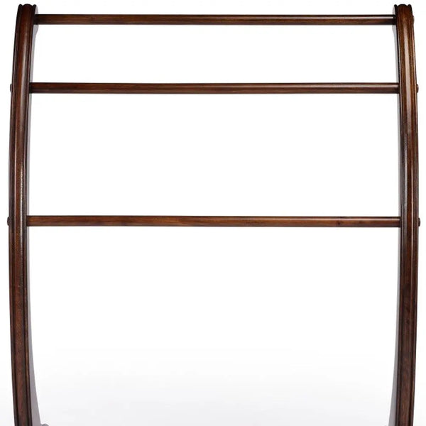 36" Deep Cherry Brown Wood Blanket Stand Homeroots Organization