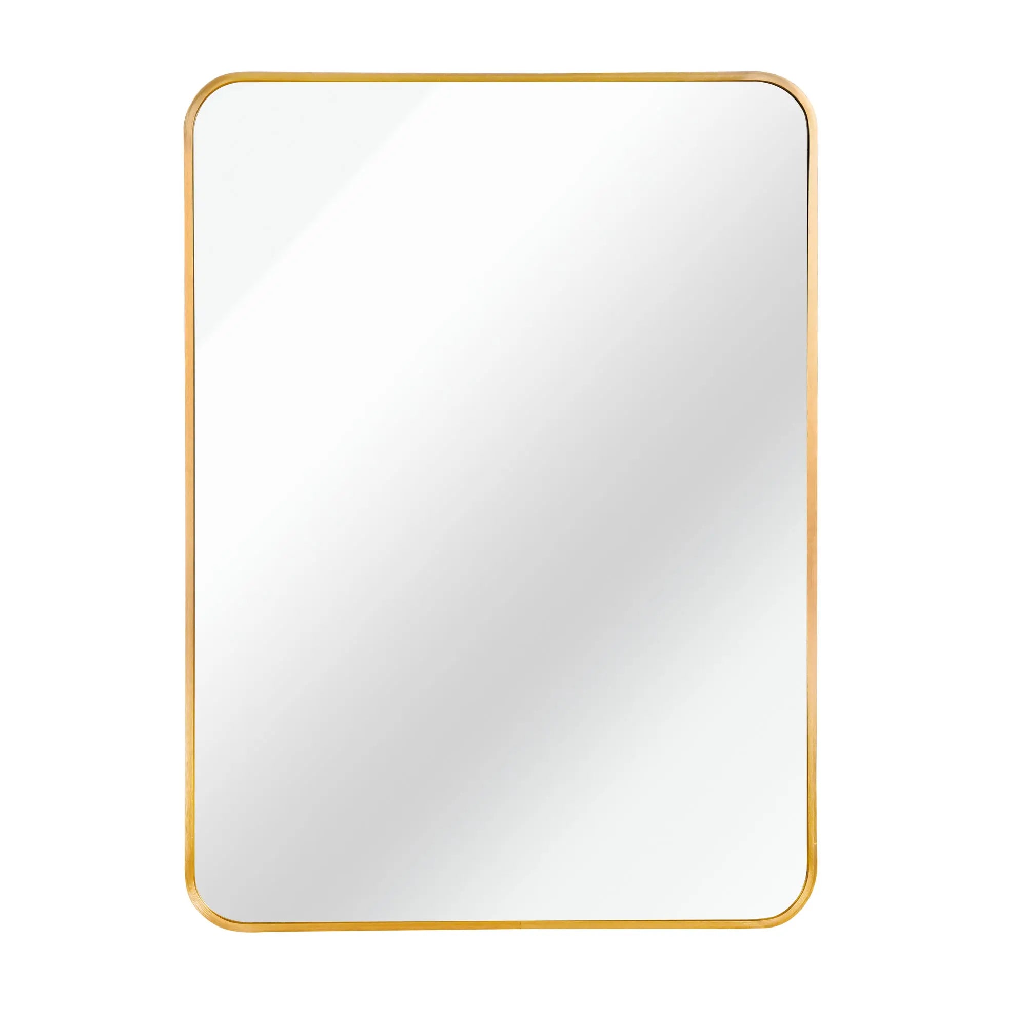 36" Gold Aluminum Framed Accent Mirror Homeroots Bed & Bath