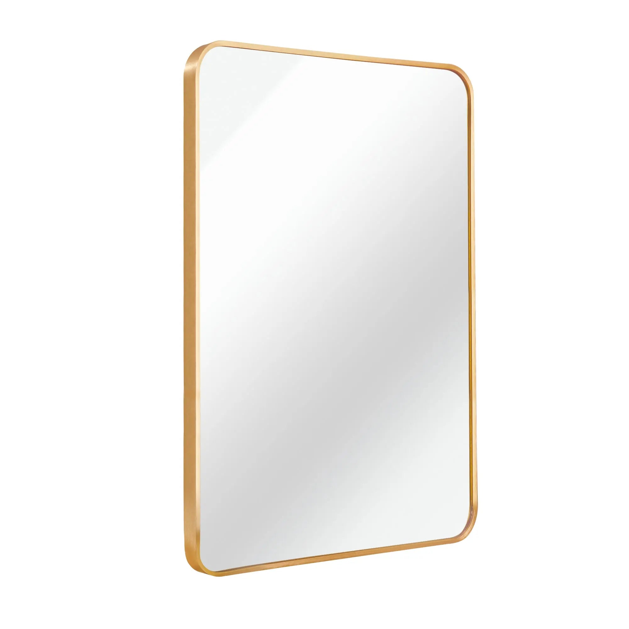 36" Gold Aluminum Framed Accent Mirror Homeroots Bed & Bath