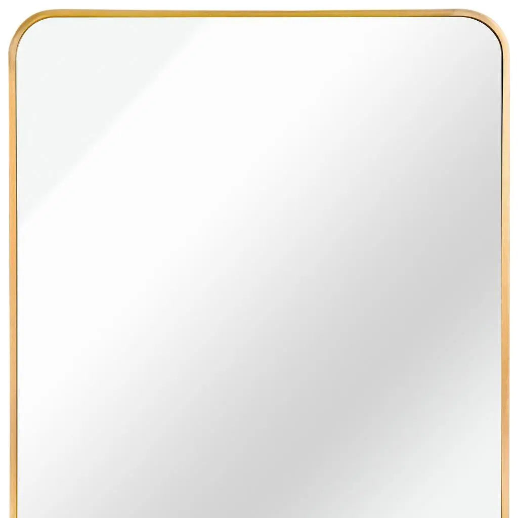 36" Gold Aluminum Framed Accent Mirror Homeroots Bed & Bath