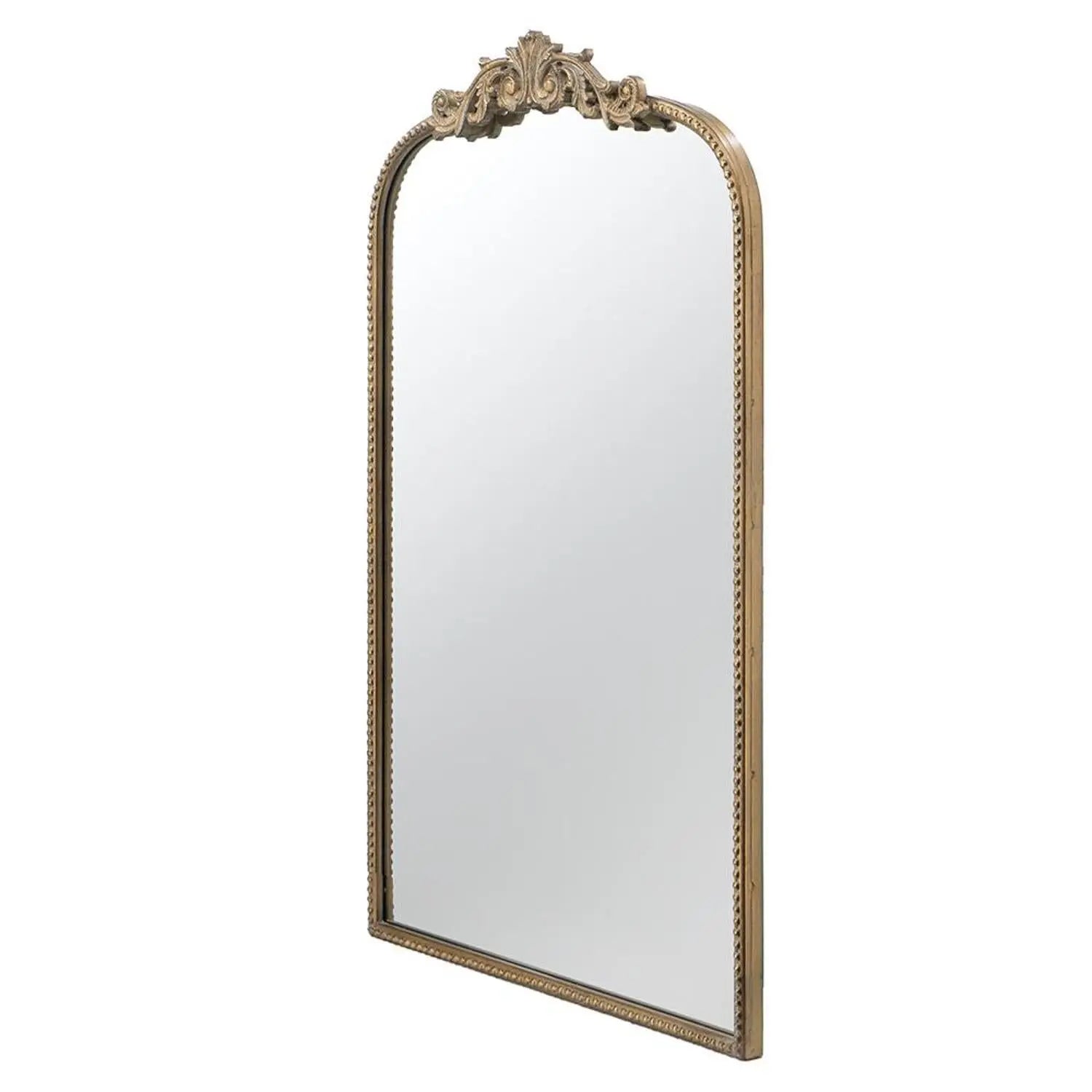 36" Gold Arch Iron Framed Accent Mirror Homeroots Bed & Bath