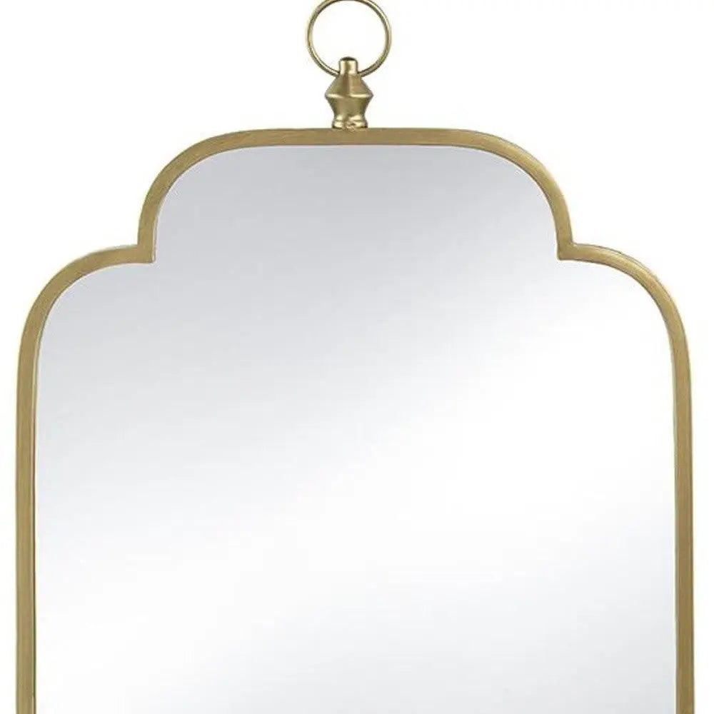 36" Gold Novelty Iron Framed Accent Mirror Homeroots Bed & Bath