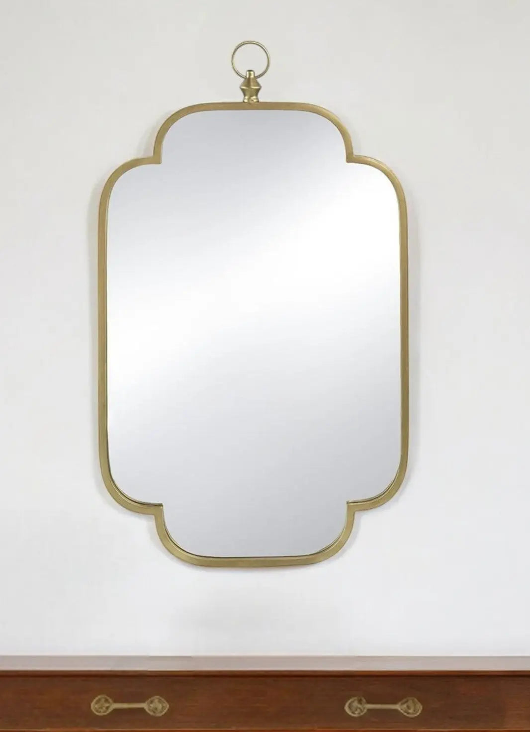 36" Gold Novelty Iron Framed Accent Mirror Homeroots Bed & Bath