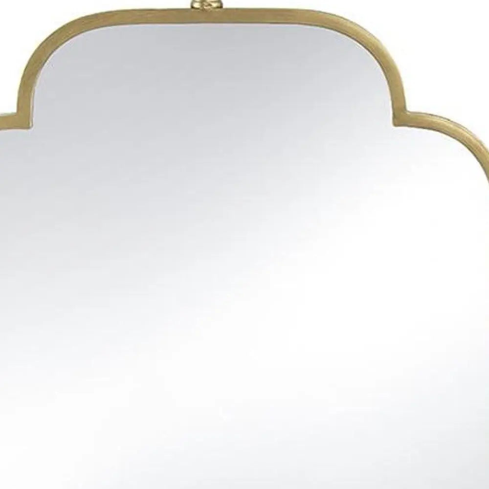 36" Gold Novelty Iron Framed Accent Mirror Homeroots Bed & Bath