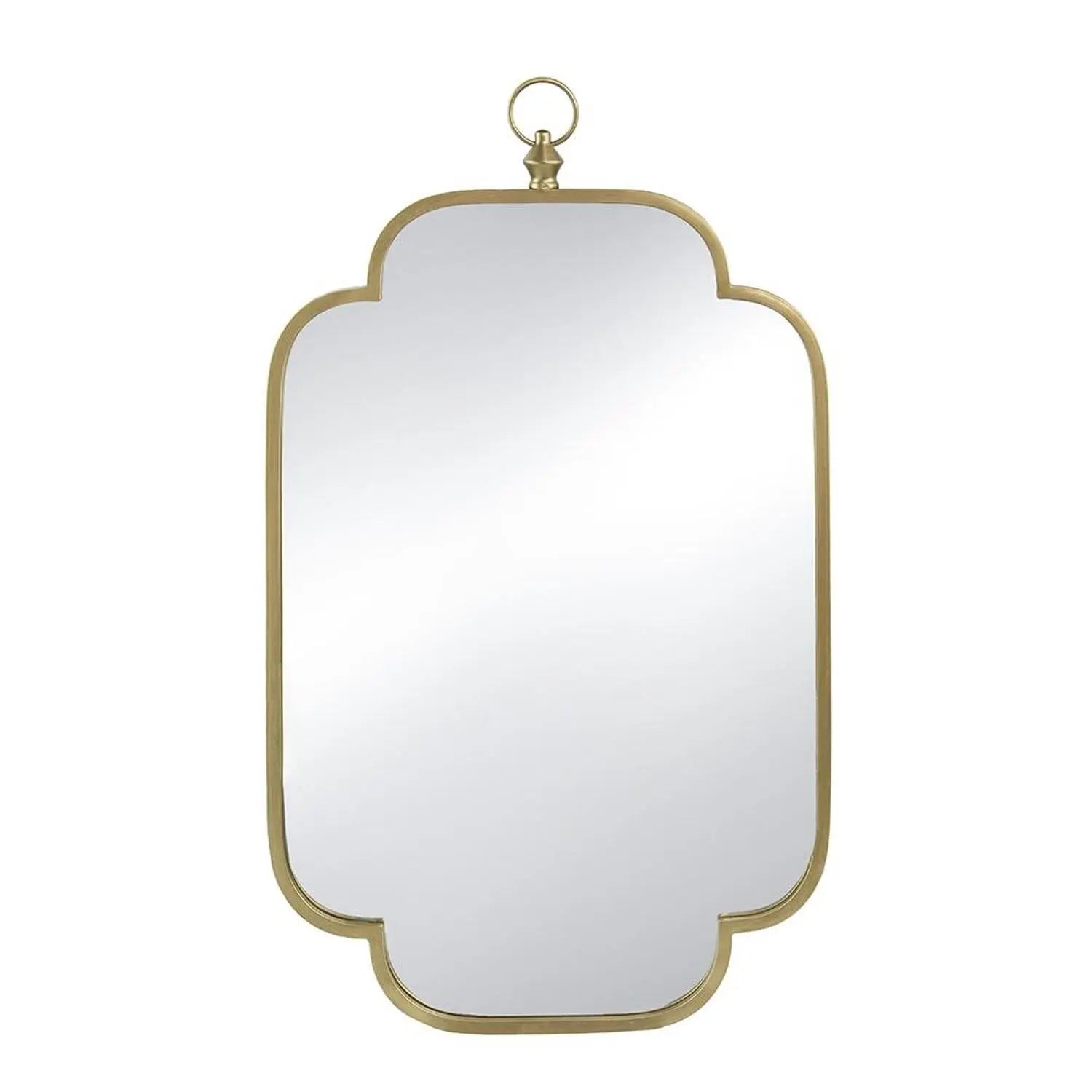 36" Gold Novelty Iron Framed Accent Mirror Homeroots Bed & Bath