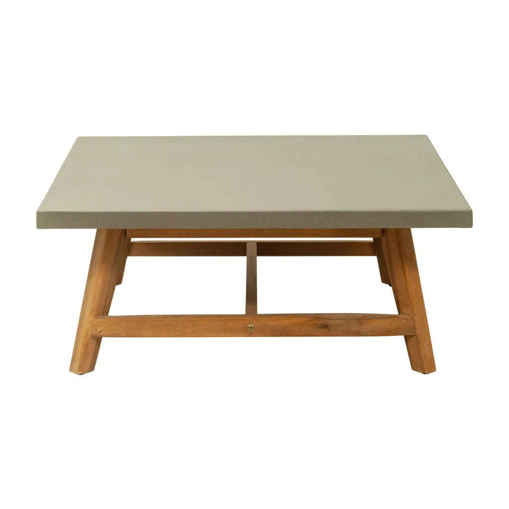 36" Gray Concrete Outdoor Coffee Table - GreatEagleInc